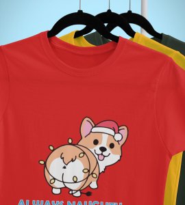 Notorious Corgi: Funny Doggie Printed T-shirts (Red) Best Gift For Boys Girls