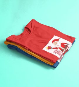 Funniest Santa : Funniest Printed T-shirt (Red) Perfect Gift For Kids
