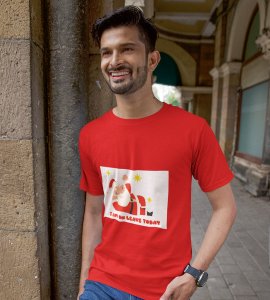 Vacational Santa: Humorously Printed T-shirt (Red) Best Gift For Secret Santa