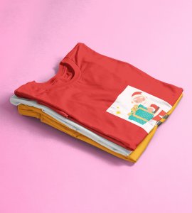 Gift Man Santa: Perfectly Printed T-shirt (Red) Best Gift For Boys Girls