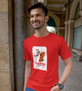 Goofy & Young Santa:Best Printed T-shirt (Red) Perfect Gift For Boys Girls
