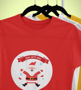 Free Gifts: Best Printed T-shirt (Red) Perfect Gift For Christmas Eve