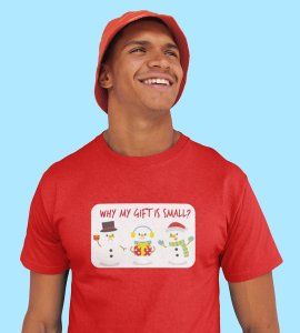 Small Gift : Unique Printed T-shirt (Red) Best Gifts For Secret Santa