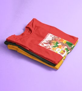 Find The Santa : Beautifully Crafted T-shirt (Red) Perfect Gift For Kids