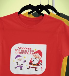 No Purple Its Red : Funniest Printed T-shirt Ever (Red) Unique Gift For Secret Santa