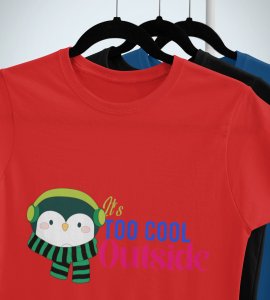 Gift + Winter = Christmas : Romantic Printed T-shirt (Red) Amazing Gift For Boys Girls