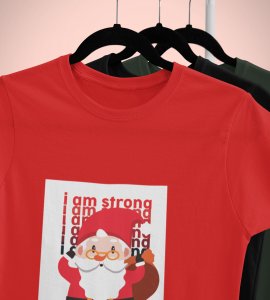 Strongest Santa: Unique Printed T-shirt (Red) Best Gift For Christmas Eve