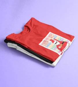 Party Animal Santa : Most Unique Printed T-shirt (Red) Best Gift For Boys Girls