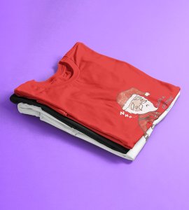 Tired Santa: Best Printed T-shirt (Red) Best Gift For Kids Boys Girls