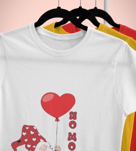 No Money: Cute Santa No Money Christmas T-shirt (White) - BPA-Free, Leak-Proof Printed - Ideal for Festive Outdoor Adventures Gift