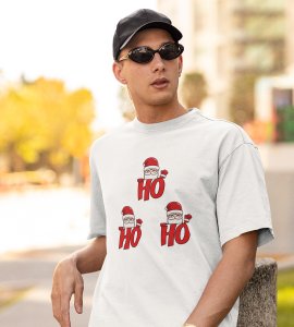 Santas Classic Laugh Printed T-shirt ,(White) Christmas Edition Printed T-shirt |Best Gift For Friends Family Boys Girls