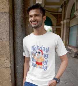 Santa On Vaction T-shirt: Exclusive Gift For Boys Girls(White) Cool Santa T-shirt, A Perfect Gift For Secret Santa