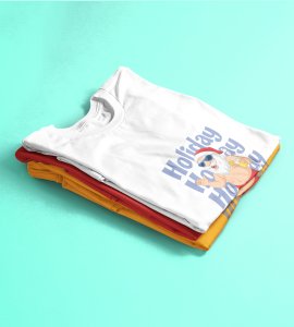 Santa On Vaction T-shirt: Exclusive Gift For Boys Girls(White) Cool Santa T-shirt, A Perfect Gift For Secret Santa