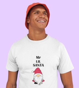 Gentleman Santa T-shirt: Best Gift For Secret Santa(White) Perfect Gift For Boys Girls