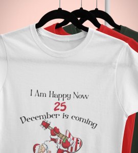 Christmas Bells, Santa's Arrival: Best T-shirt For Boys Girls,(White) Best Gift for Secret Santa