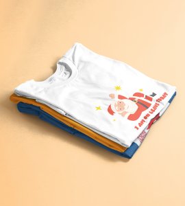 Vacational Santa: Humorously Printed T-shirt (White) Best Gift For Secret Santa