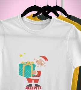Gift Man Santa: Perfectly Printed T-shirt (White) Best Gift For Boys Girls