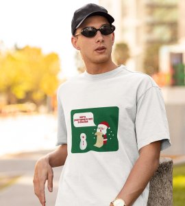 Prankster Santa: Funny Printed T-shirt (White) Perfect Gift For Secret Santa