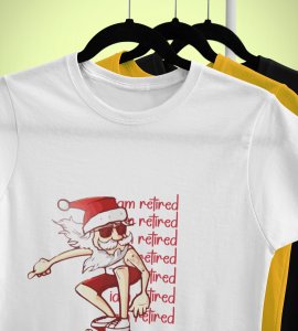 Savage Santa: Cool Printed T-shirt (White) Perfect Gift For Secret Santa