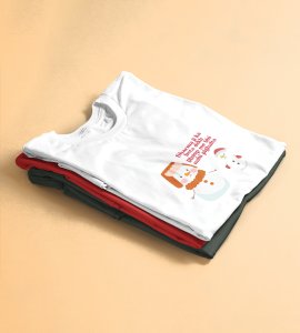 Snowman Sharmaji : Beautifully Crafted T-shirt (White) Perfect Gift For Secret Santa