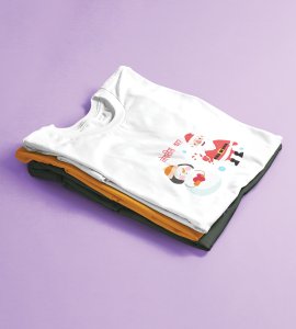 Romantic Santa : Funny Printed T-shirt (White) Perfect Gift For Secret Santa