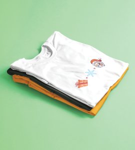 Gift + Winter = Christmas : Romantic Printed T-shirt (White) Amazing Gift For Boys Girls