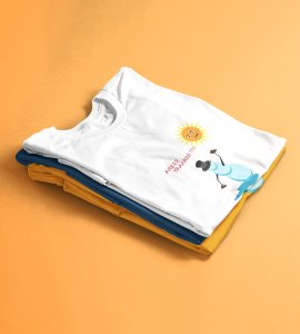 Angry Snowman : Unique Printed T-shirt (White) Best Gift For Boys Girls