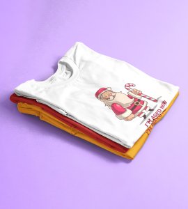 Old Grumpy Santa : Funny Printed T-shirt (White) Best Gift For Secret Santa