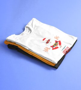 Om Santa Baba: Beautifully Printed T-shirt (White) Best Fift For Secret Santa