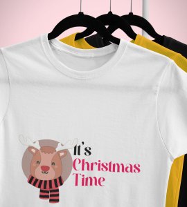 Its Christmas Time : Unique Printed T-shirt (White) Best Gift For Boys Girls