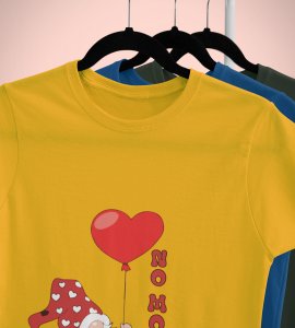 No Money: Cute Santa No Money Christmas T-shirt (Yellow) - BPA-Free, Leak-Proof Printed - Ideal for Festive Outdoor Adventures Gift