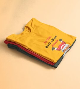 Big Chimney Bigger Gifts: Revamp your Joy with(Yellow) Cutest Santa T-shirt, Best Gift For Boys Girls