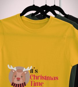 Its Christmas Time : Unique Printed T-shirt (Yellow) Best Gift For Boys Girls