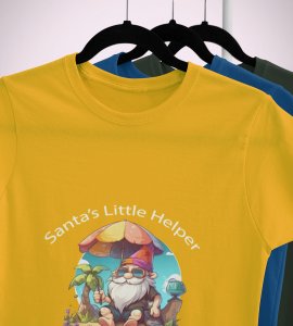 Elderly Elf: Unique Printed T-shirt (Yellow) Perfect Gift For Boys Girls