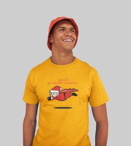 Super Santa : Unique And Funny Printed T-shirt (Yellow) Perfect Gift For Boys Girls