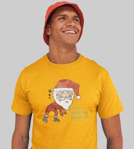 Tired Santa: Best Printed T-shirt (Yellow) Best Gift For Kids Boys Girls