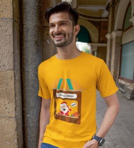 Santa's Gift Shop: Beautifully Printed T-shirt (Yellow) Best Gift For Secret Santa