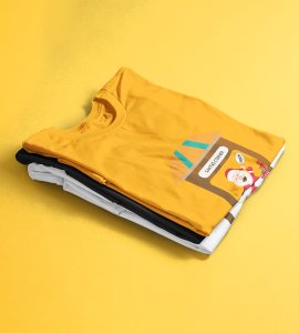 Santa's Gift Shop: Beautifully Printed T-shirt (Yellow) Best Gift For Secret Santa