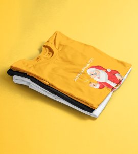 Will Santa Come?: Best Printed T-shirt (Yellow) Best Gift For Boys Girls