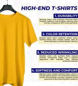 Hustling Reindeer : Funny & Cute Printed T-shirt (Yellow) Perfect Gift For Secret Santa