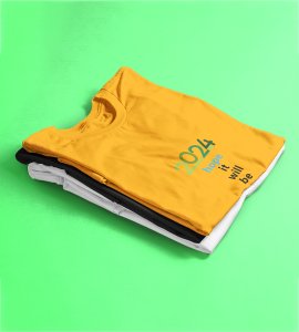 Hope For 2024 : Best Printed T-shirt For School Kids (Yellow) Best Gift For Boys Girls