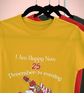 Christmas Bells, Santa's Arrival: Best T-shirt For Boys Girls,(Yellow) Best Gift for Secret Santa