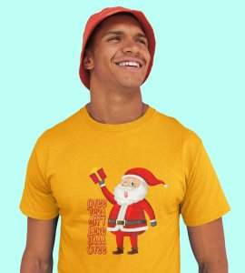 Funniest Santa : Funniest Printed T-shirt (Yellow) Perfect Gift For Kids