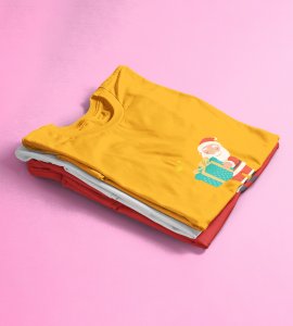 Gift Man Santa: Perfectly Printed T-shirt (Yellow) Best Gift For Boys Girls
