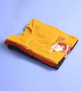 Employed Santa: Best Printed T-shirt (Yellow) Best Gift For Secret Santa
