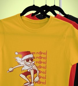 Savage Santa: Cool Printed T-shirt (Yellow) Perfect Gift For Secret Santa