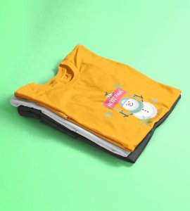 Merry Xmas : Dashing Printed T-shirt (Yellow) Best Gift For Secret Santa