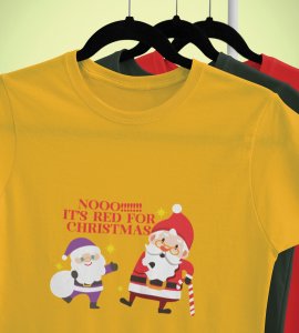 No Purple Its Red : Funniest Printed T-shirt Ever (Yellow) Unique Gift For Secret Santa