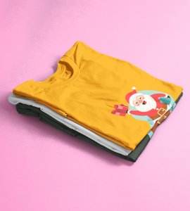 Santa got Us Gift: Best Printed T-shirt (Yellow) Most Liked Gift For Boys Girls