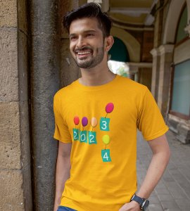 2023 Gone 2024 Came : Most Uniquely Printed T-shirt (Yellow) Best Gift For Boys Girls